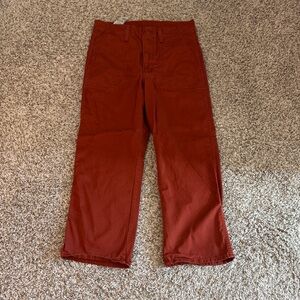 Levi's Rust Red Cropped Wide-Leg Pants